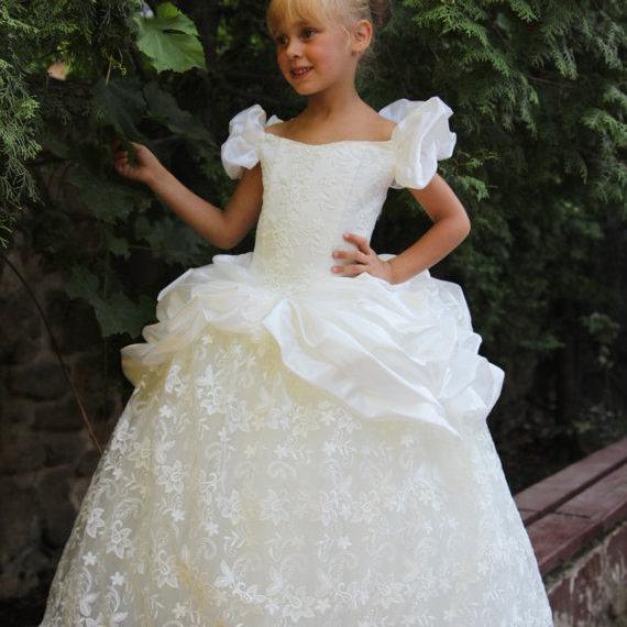 Toddler Ball Gown Girls Long Pageant Dresses For Wedding Party on Luulla